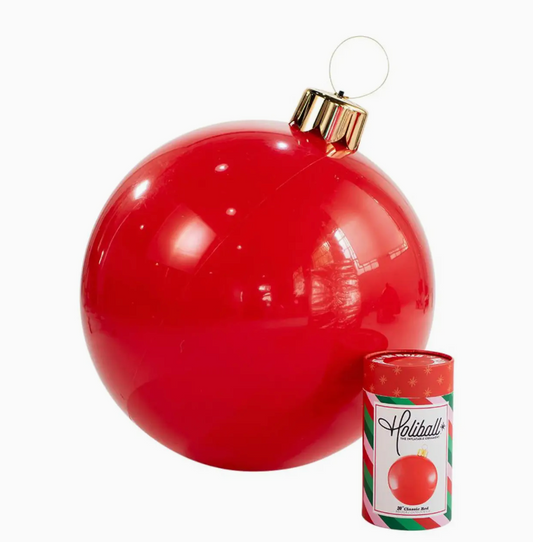 18" Medium Classic Red Holiball