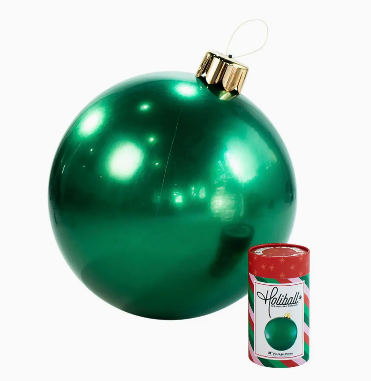 30" Large Vintage Green Holiball