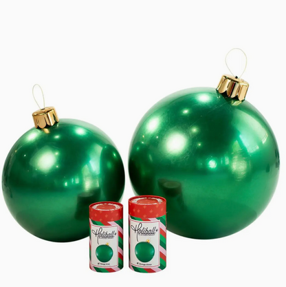 30" Large Vintage Green Holiball