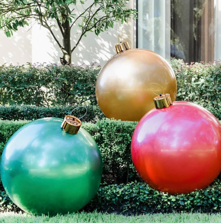 30" Large Vintage Green Holiball