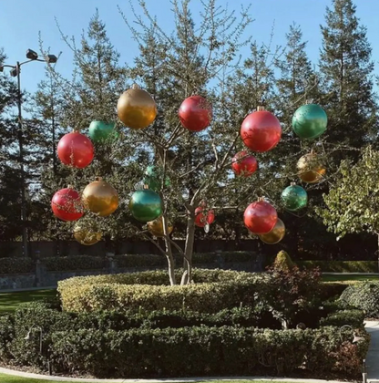 30" Large Vintage Green Holiball