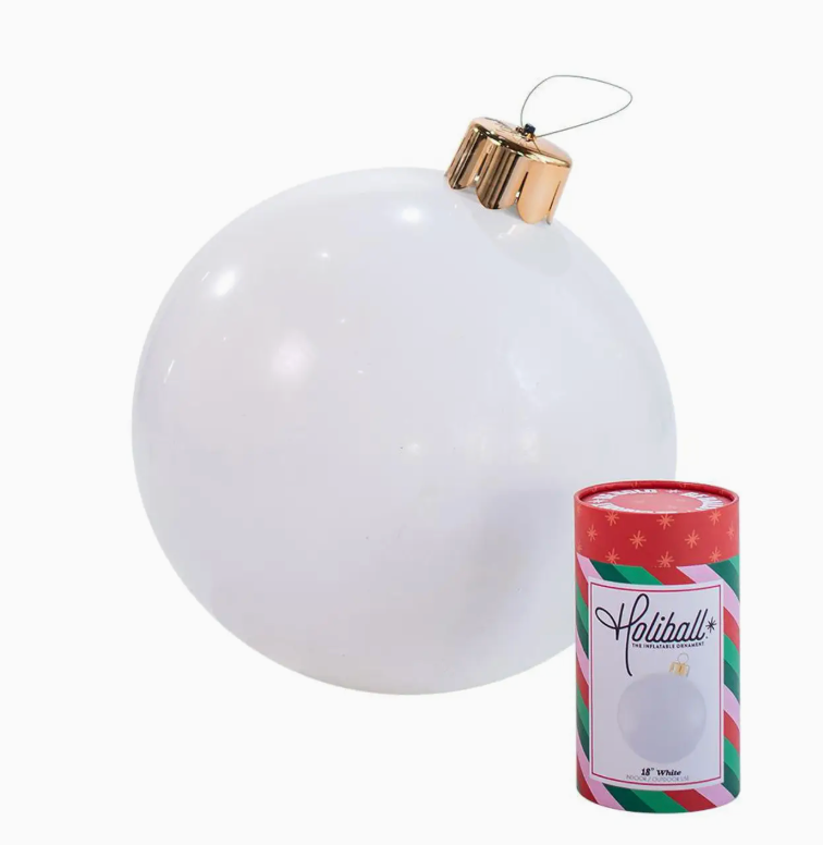 18" Medium White Holiball