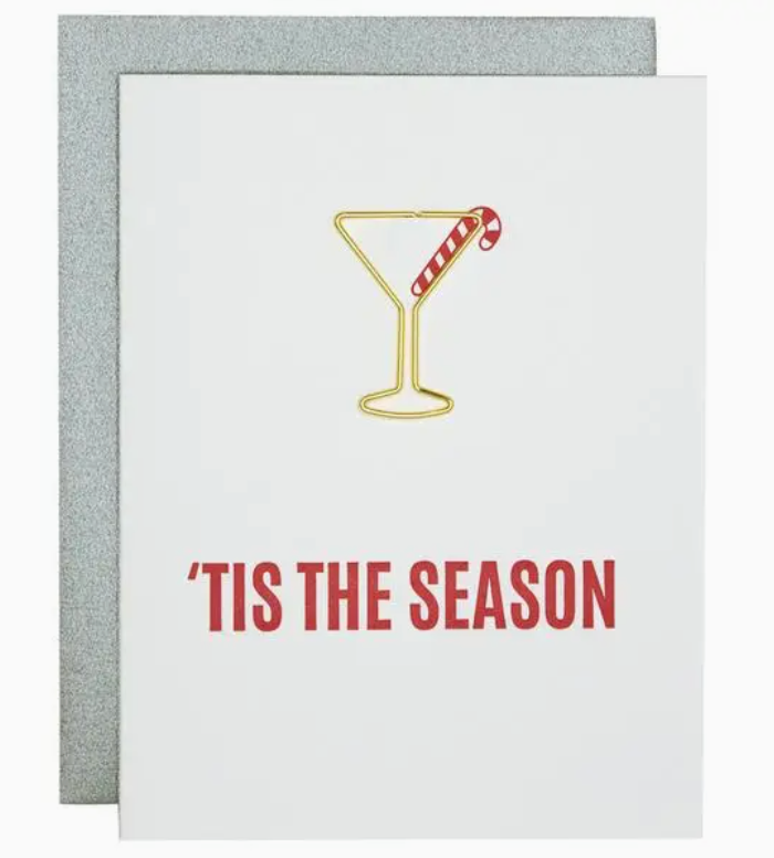 Tis the Season - Candy Cane Martini Paperclip Card