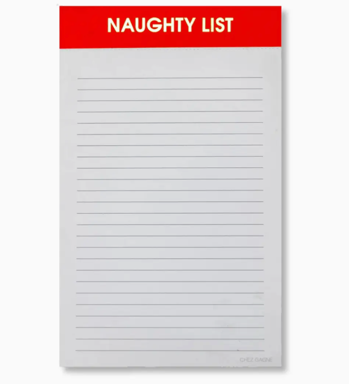 Naughty List - Lined Notepad