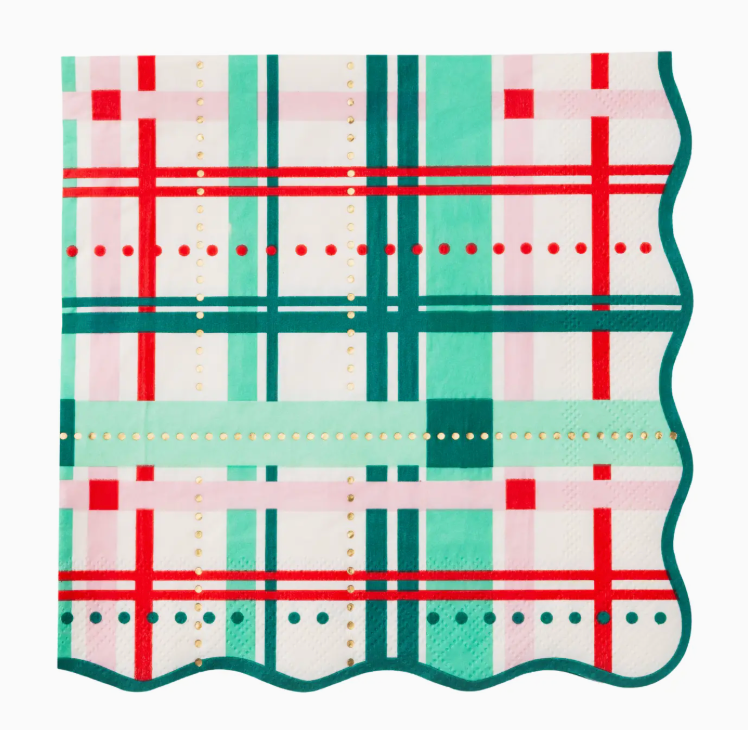 Christmas Plaid Large Napkins