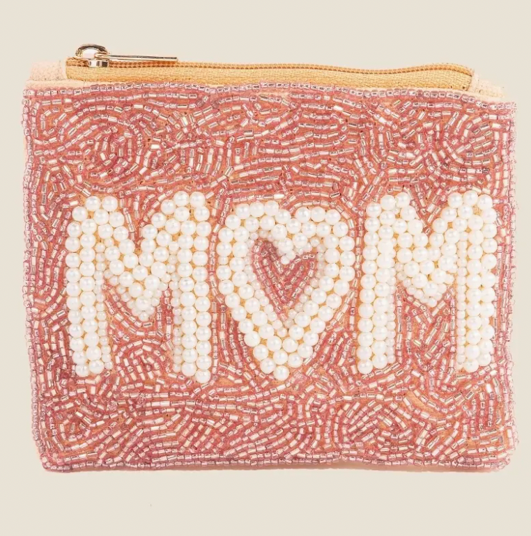 Pearl and Seeded Mom Coin Purse