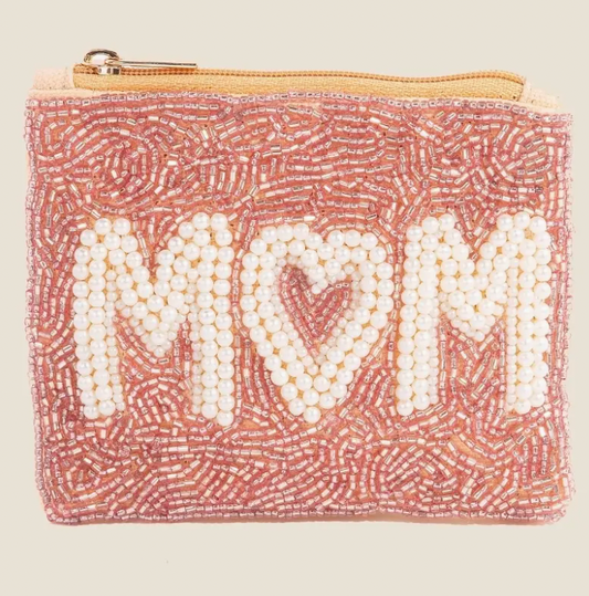 Pearl and Seeded Mom Coin Purse