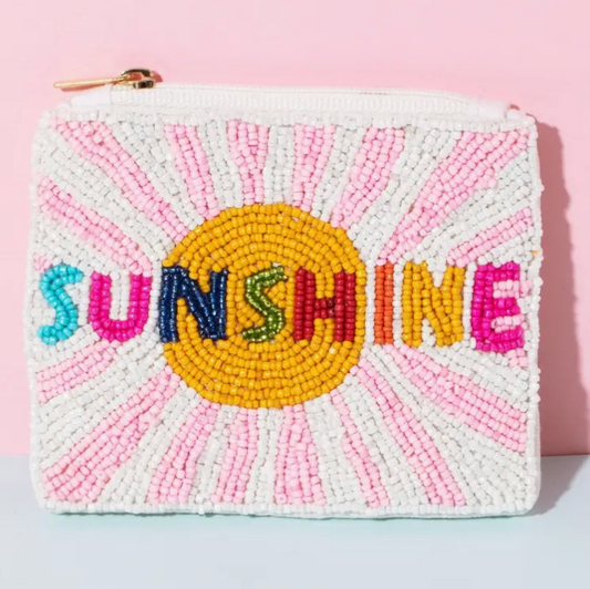 Sunshine Seeded Bead Coin Purse