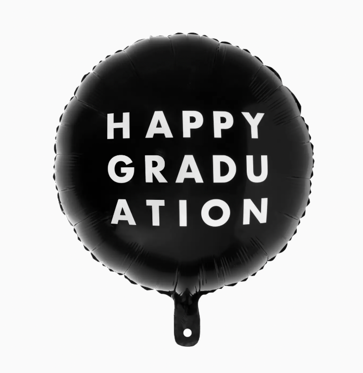 Happy Graduation Black Foil Balloon