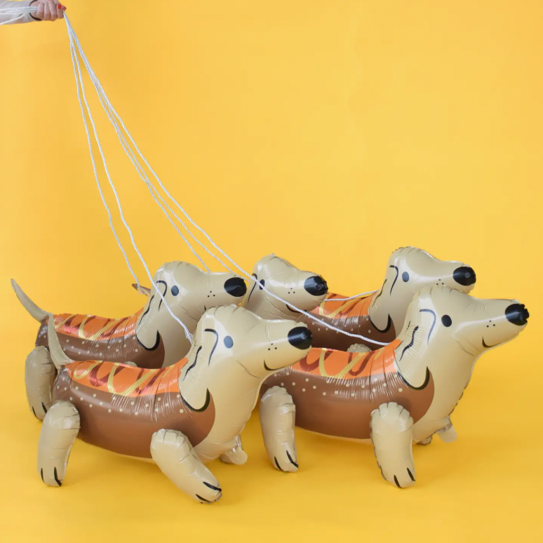 Hot Dog Dachshund Mylar Balloon