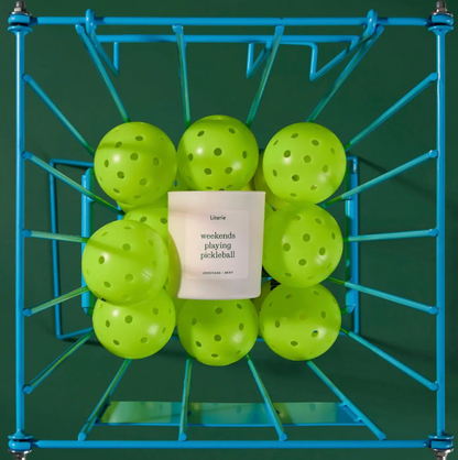 Weekends Playing Pickleball Candle