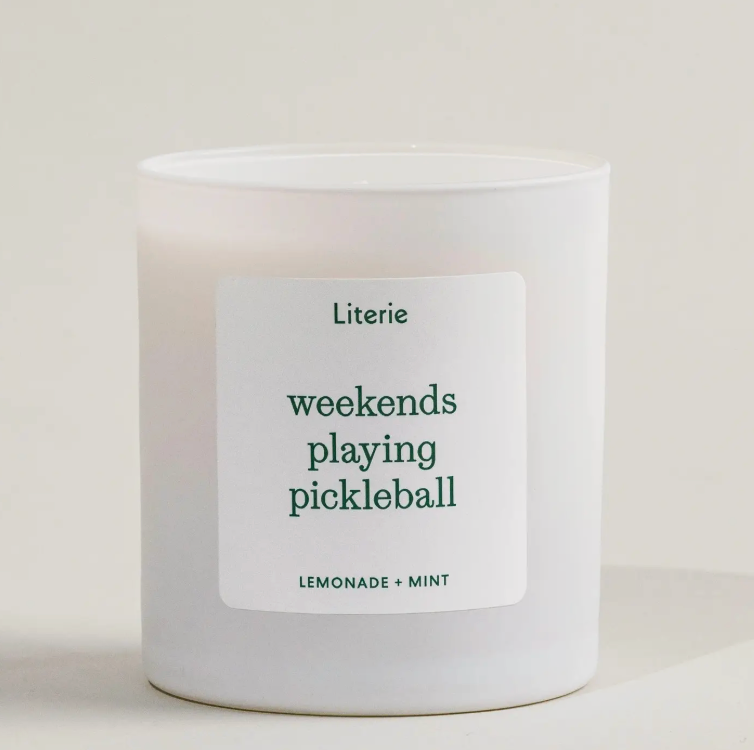 Weekends Playing Pickleball Candle