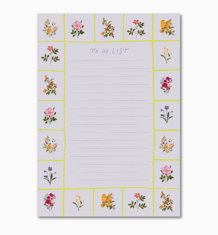 Floral To Do List Notepad