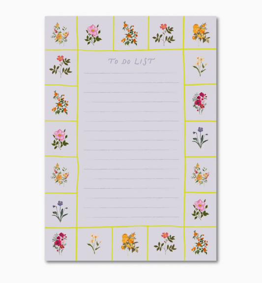Floral To Do List Notepad