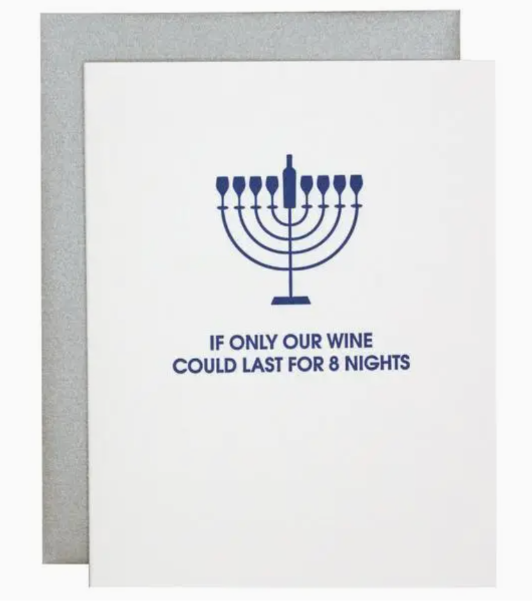 Last for 8 Nights Letterpress Card