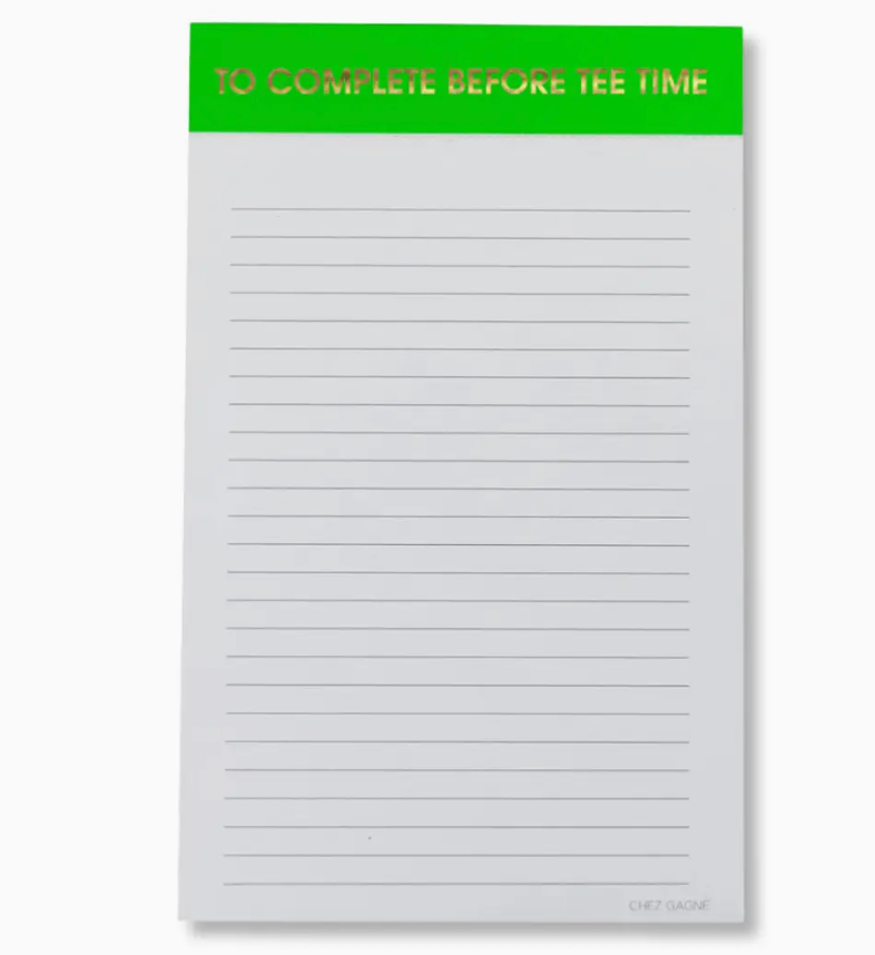 Tee Time Notepad
