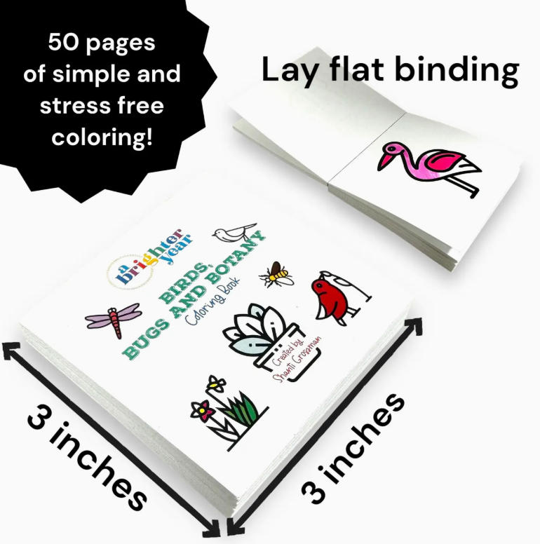 Birds, Bugs and Botany Mini Coloring Book
