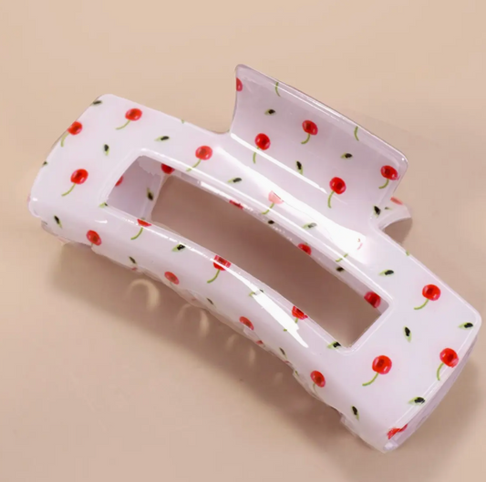 Large Cherry Hair Claw Clip