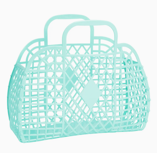 Retro Basket Jelly Bag - Large, Seafoam