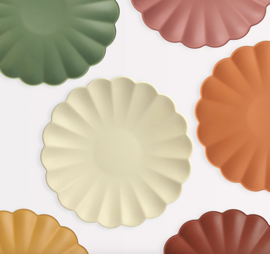 Earthy Small Reusable Bamboo Plates