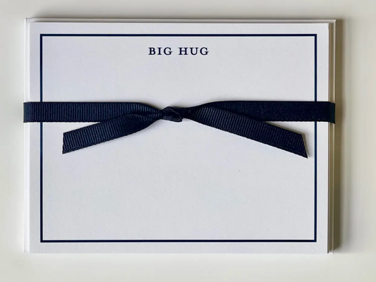 Big Hug, Navy Flat Note-Cards