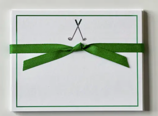 Golf, Crossed Clubs Notecard Set