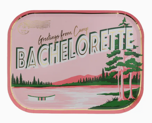 Camp Bachelorette Postcard Dinner Plates
