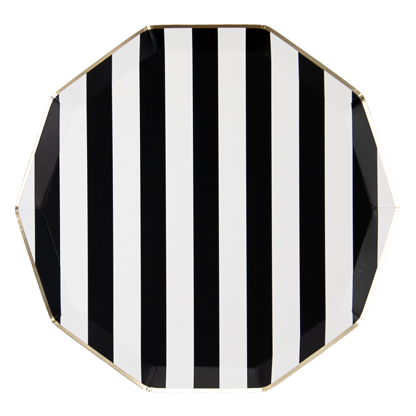 Black Cabana Stripe Dinner Plates