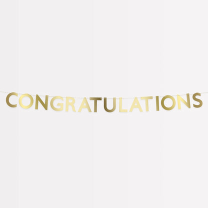 Gold Scallop Congratulations Garland
