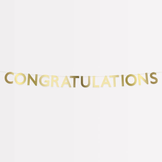 Gold Scallop Congratulations Garland