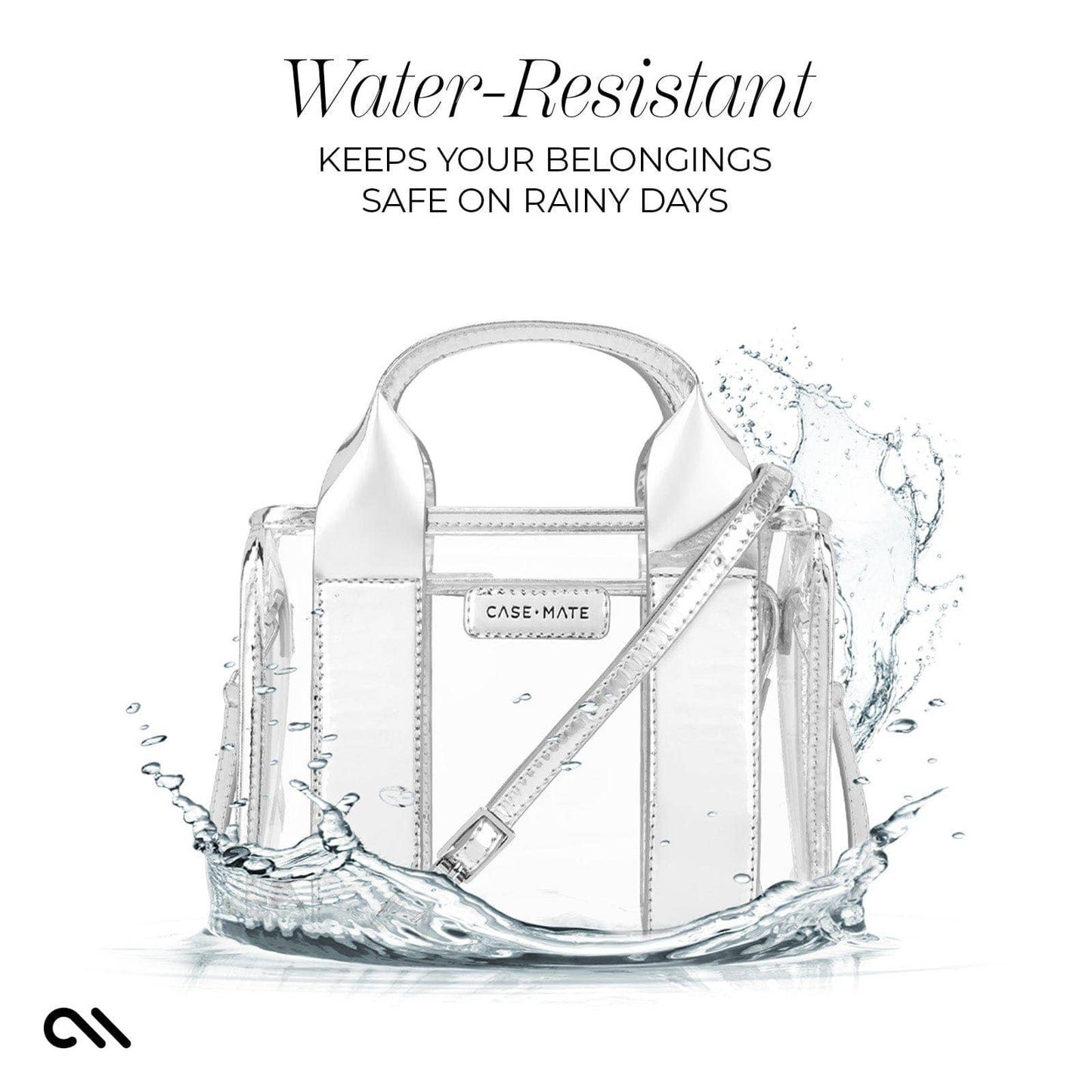 Case-Mate Clear Stadium Bag: Silver Chrome