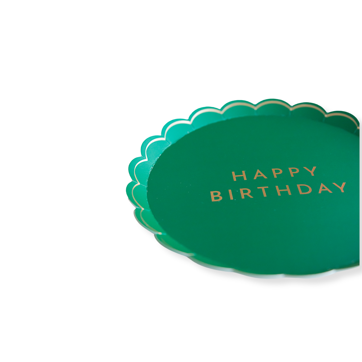 Emerald Happy Birthday Dessert Plates