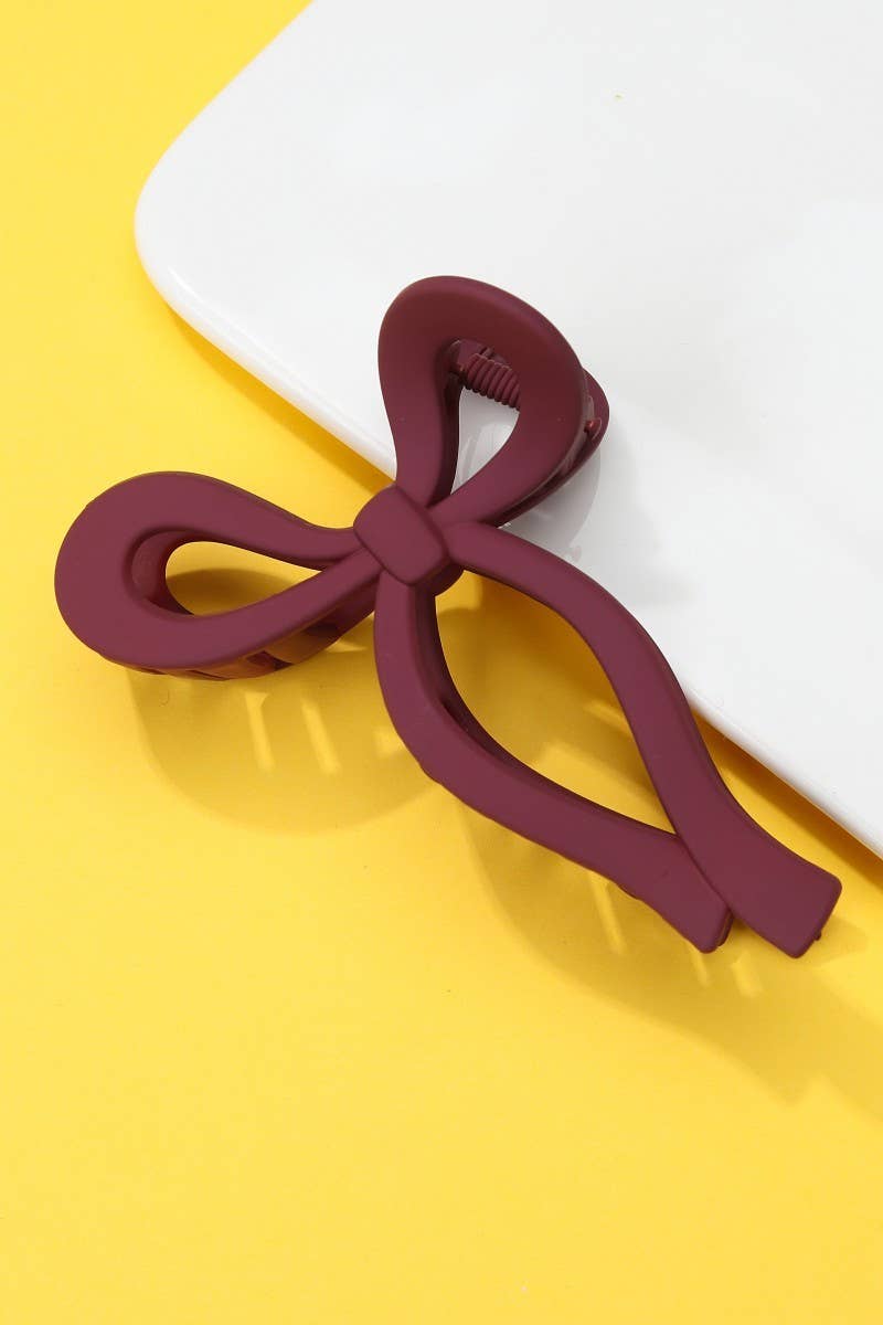 Matte Bow Hair Clips (assorted)