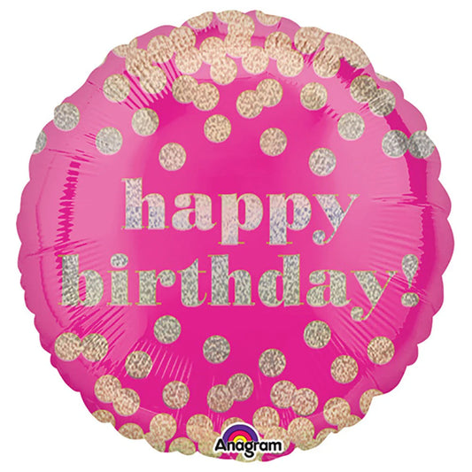 18" Happy Birthday Confetti Balloon