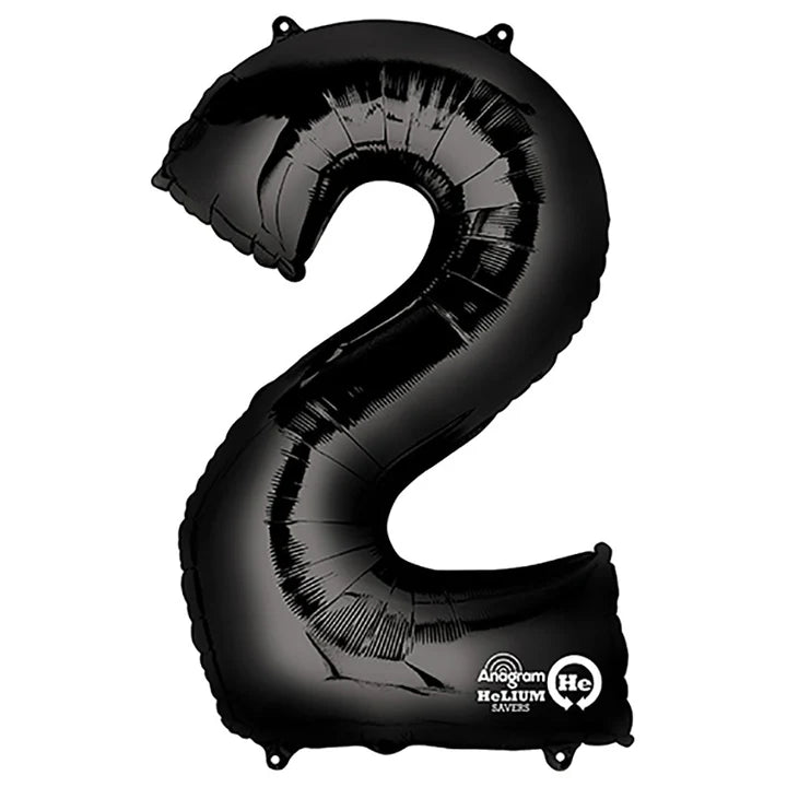 34" Anagram Black Balloon Number - 2