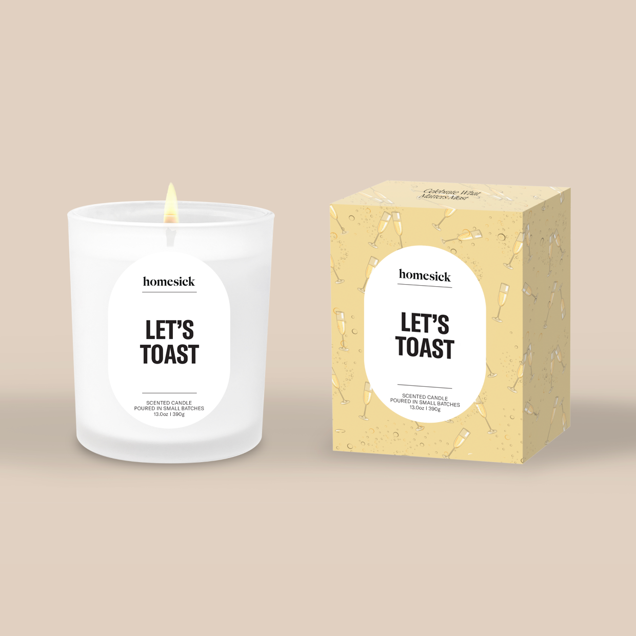 Let's Toast Short Candle