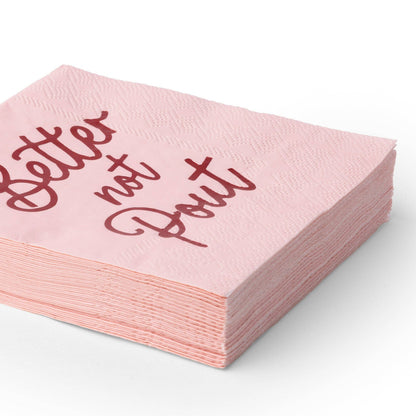 Better Not Pout Cocktail Napkins