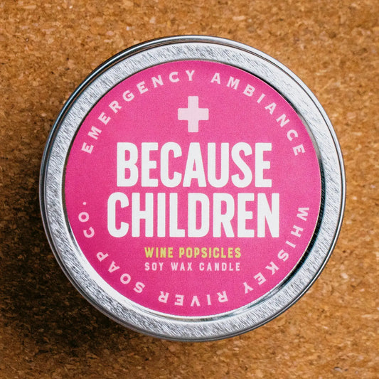 Because Children Emergency Ambiance Travel Candle Tin