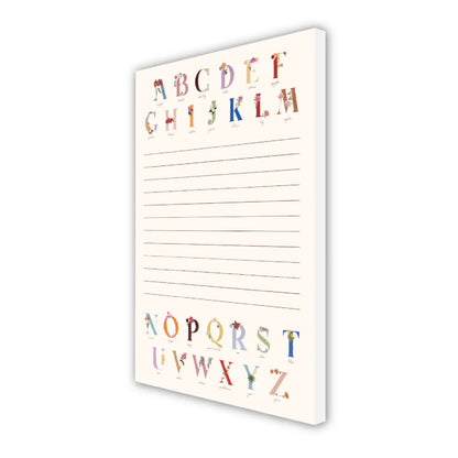 Floral Alphabet Notepad