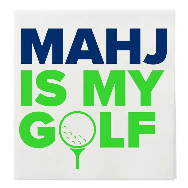 "Mahj Is My Golf" Mahjong Cocktail Napkins