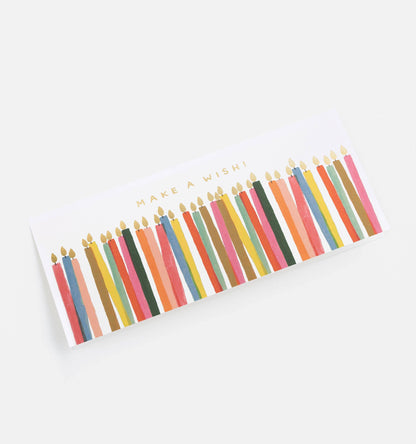 Make a Wish Candles Money Holder Card
