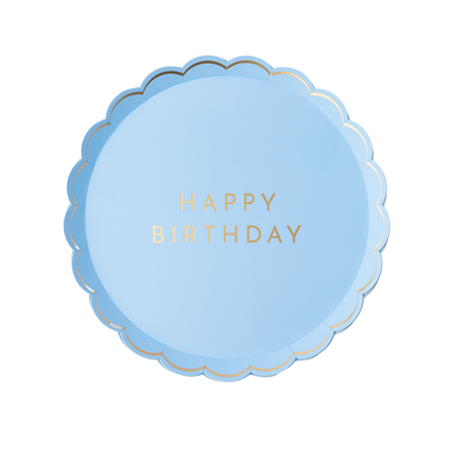Sky Blue Happy Birthday Small Plates