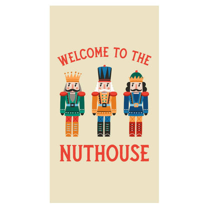 Funny Nuthouse Christmas Guest Towels