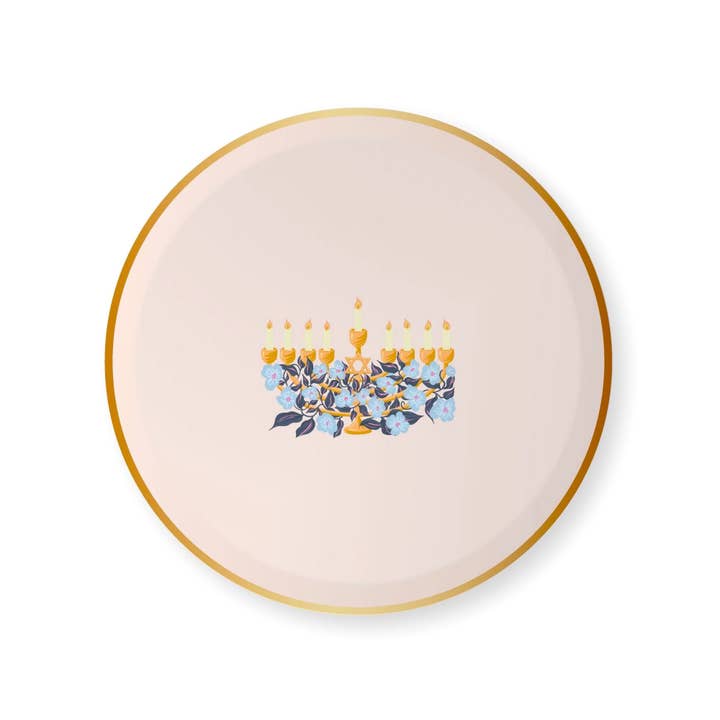 Happy Hanukkah Menorah Small Plates