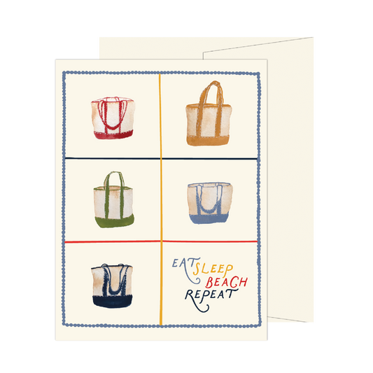 Eat, Sleep, Beach, Repeat Tote Card