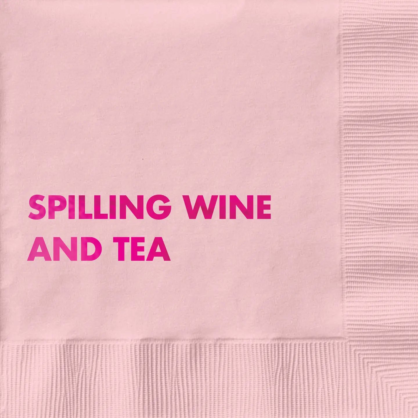 Spilling Wine & Tea Cocktail Napkins