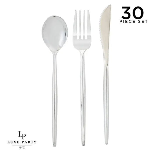 Matrix Silver Plastic Cutlery Set