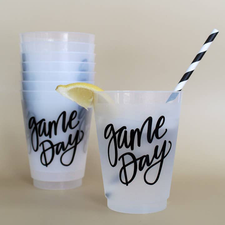 Game Day Tailgate Party Cups Set of 8