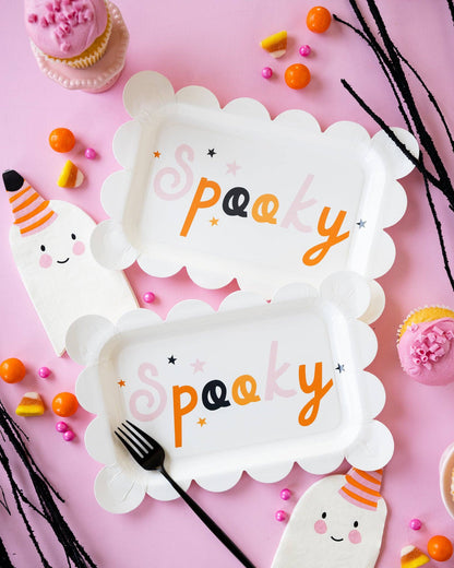 Hey Pumpkin Spooky Paper Plate