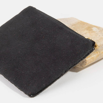 Beaded Leopard Print Coin Purse